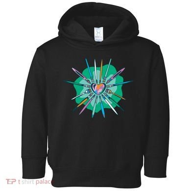 Artist Brushes Heart Toddler Hoodie