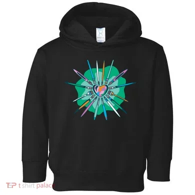 Artist Brushes Heart Toddler Hoodie