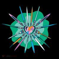 Artist Brushes Heart Toddler Hoodie thumb 2