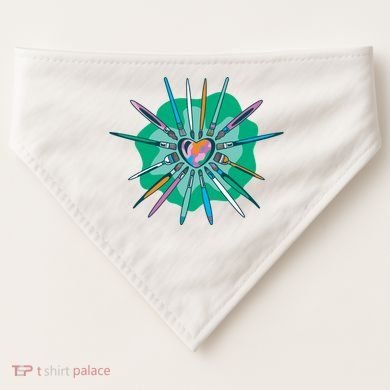 Artist Brushes Heart USA-Made Doggie Bandana