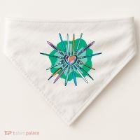 Artist Brushes Heart USA-Made Doggie Bandana thumb 0
