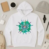 Artist Brushes Heart Hoodie thumb 3