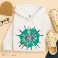 Artist Brushes Heart Hoodie thumb 4
