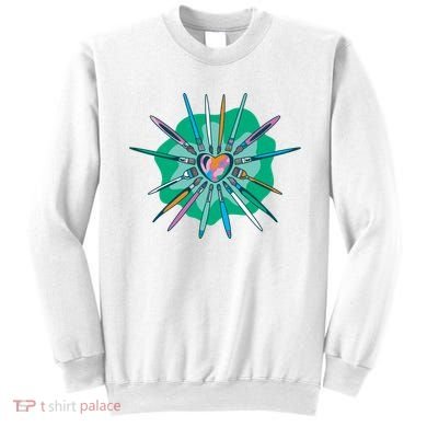 Artist Brushes Heart Sweatshirt