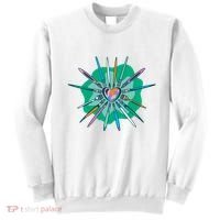 Artist Brushes Heart Sweatshirt thumb 0