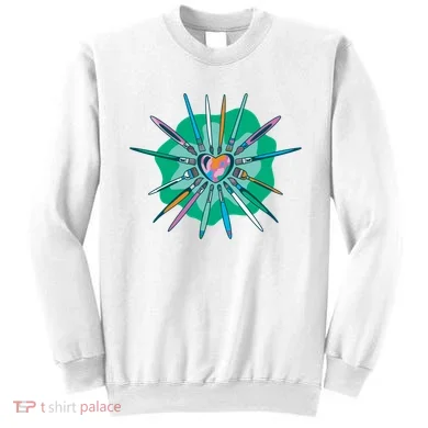 Artist Brushes Heart Sweatshirt
