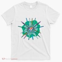 Artist Brushes Heart T-Shirt thumb 0