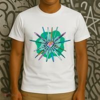 Artist Brushes Heart T-Shirt thumb 3