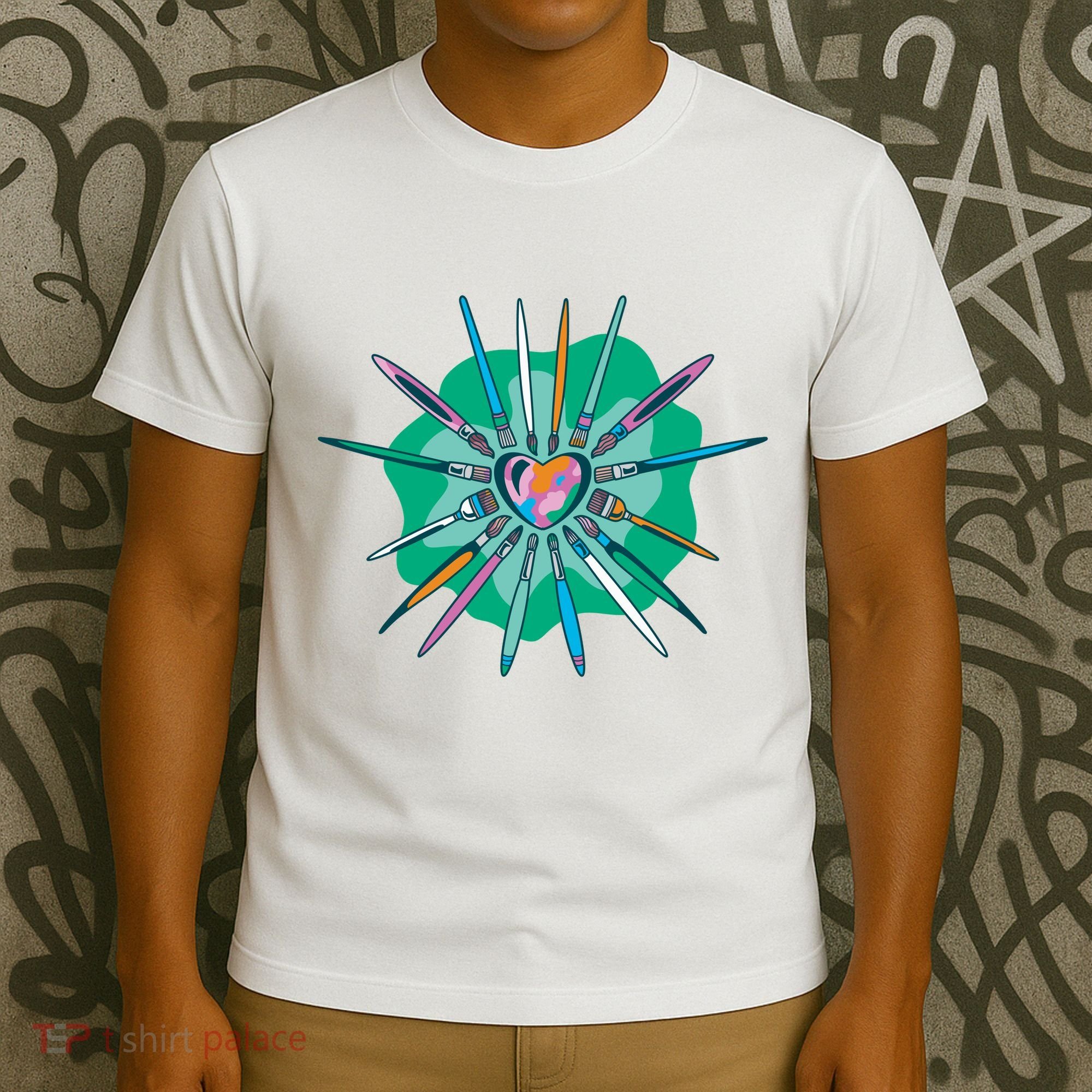 Artist Brushes Heart T-Shirt
