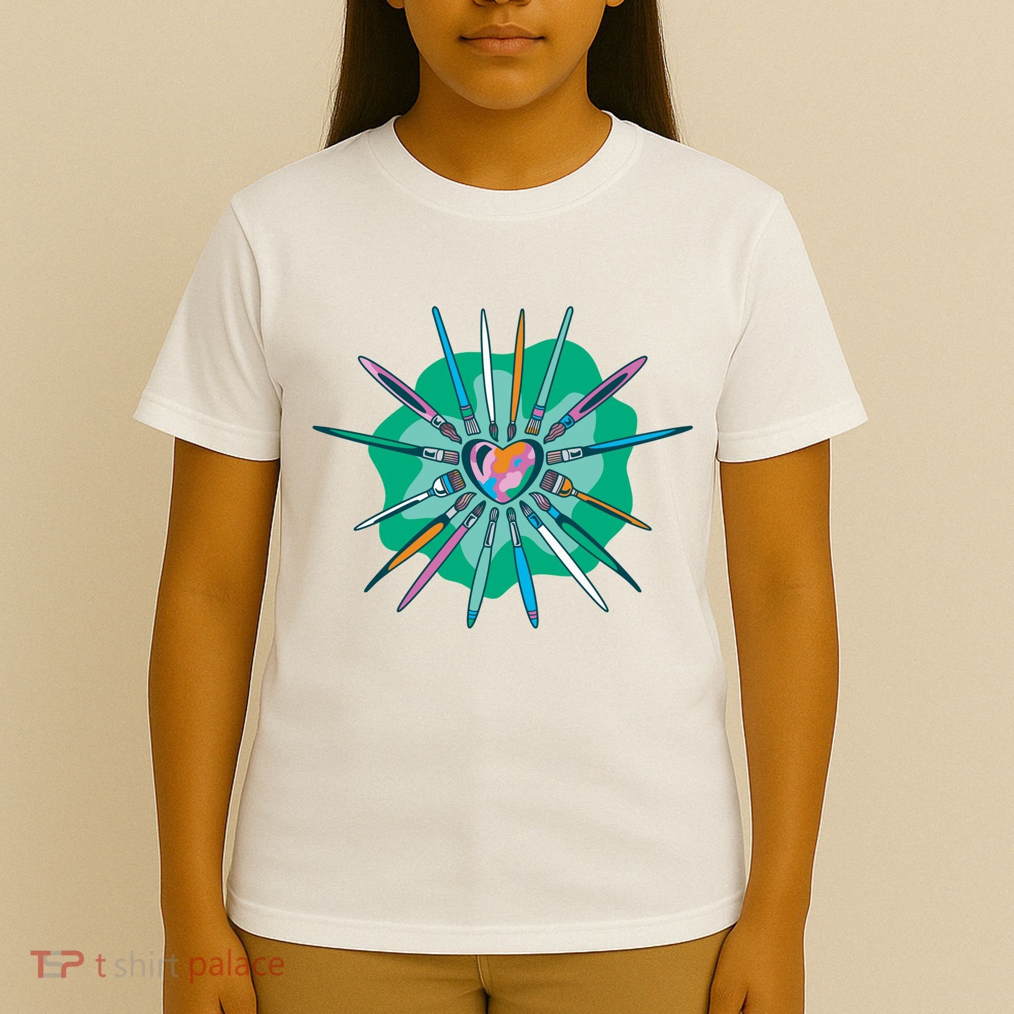 Artist Brushes Heart T-Shirt