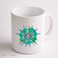 Artist Brushes Heart Coffee Mug thumb 1