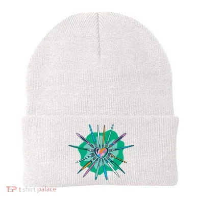 Artist Brushes Heart Beanie
