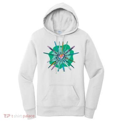 Artist Brushes Heart Women's Hoodie