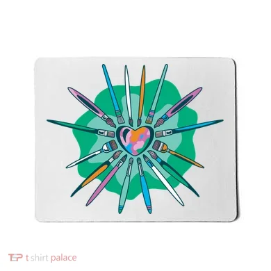 Artist Brushes Heart Mousepad