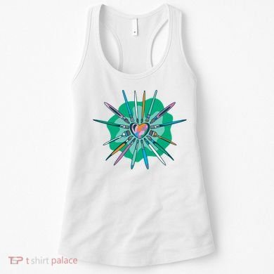 Artist Brushes Heart Women's Tank Top