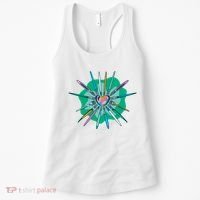 Artist Brushes Heart Women's Tank Top thumb 0