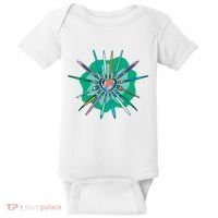 Artist Brushes Heart Baby Bodysuit thumb 0