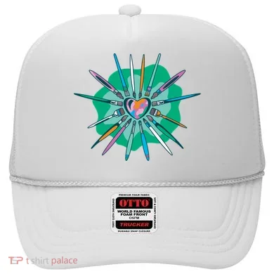 Artist Brushes Heart Hat