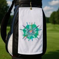 Artist Brushes Heart Golf Towel thumb 2