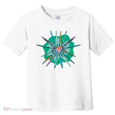 Artist Brushes Heart Toddler T-Shirt
