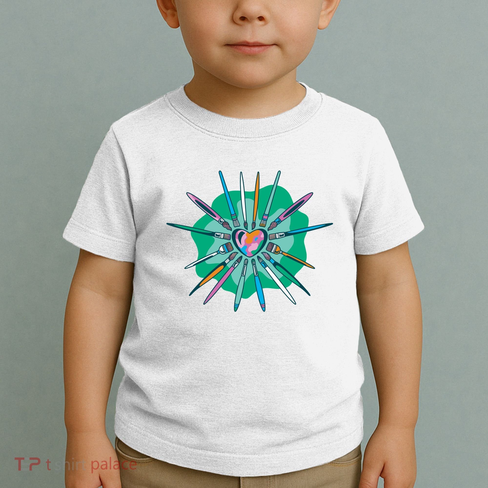 Artist Brushes Heart Toddler T-Shirt