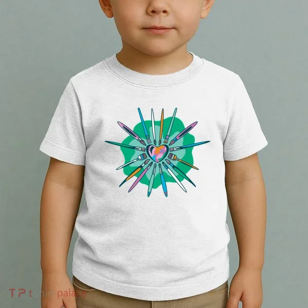 Artist Brushes Heart Toddler T-Shirt