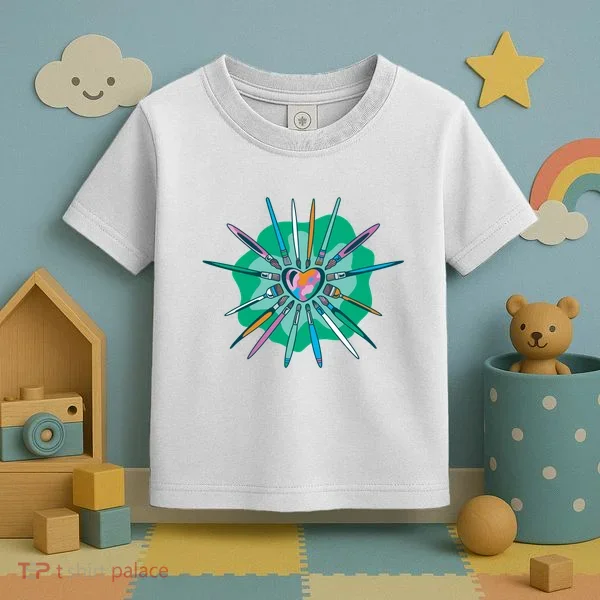 Artist Brushes Heart Toddler T-Shirt