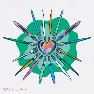 Artist Brushes Heart Toddler T-Shirt