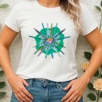 Artist Brushes Heart Women's T-Shirt thumb 2