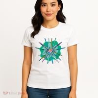 Artist Brushes Heart Women's T-Shirt thumb 4