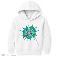 Artist Brushes Heart Kids Hoodie thumb 0