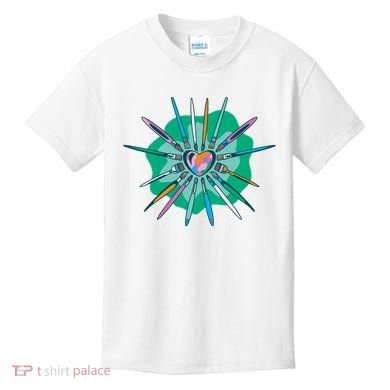 Artist Brushes Heart Kids T-Shirt