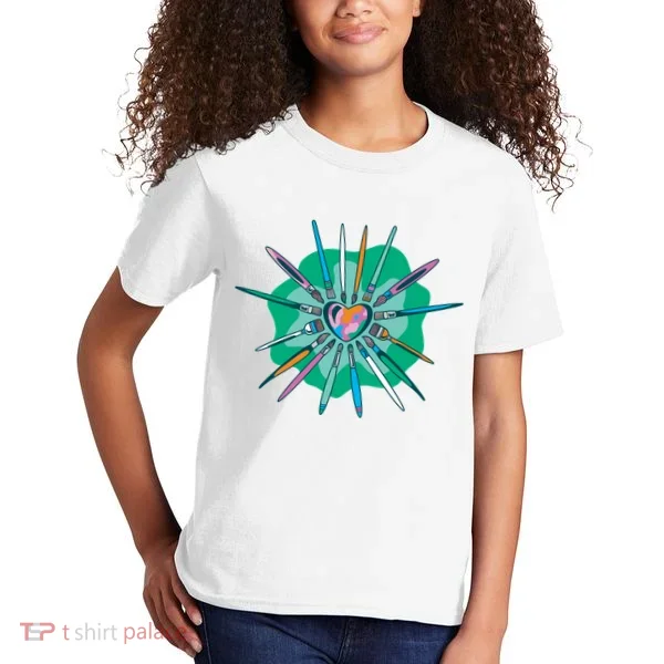 Artist Brushes Heart Kids T-Shirt