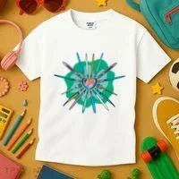 Artist Brushes Heart Kids T-Shirt thumb 3