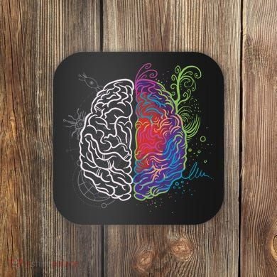 Artistic And Logical Brain Coaster