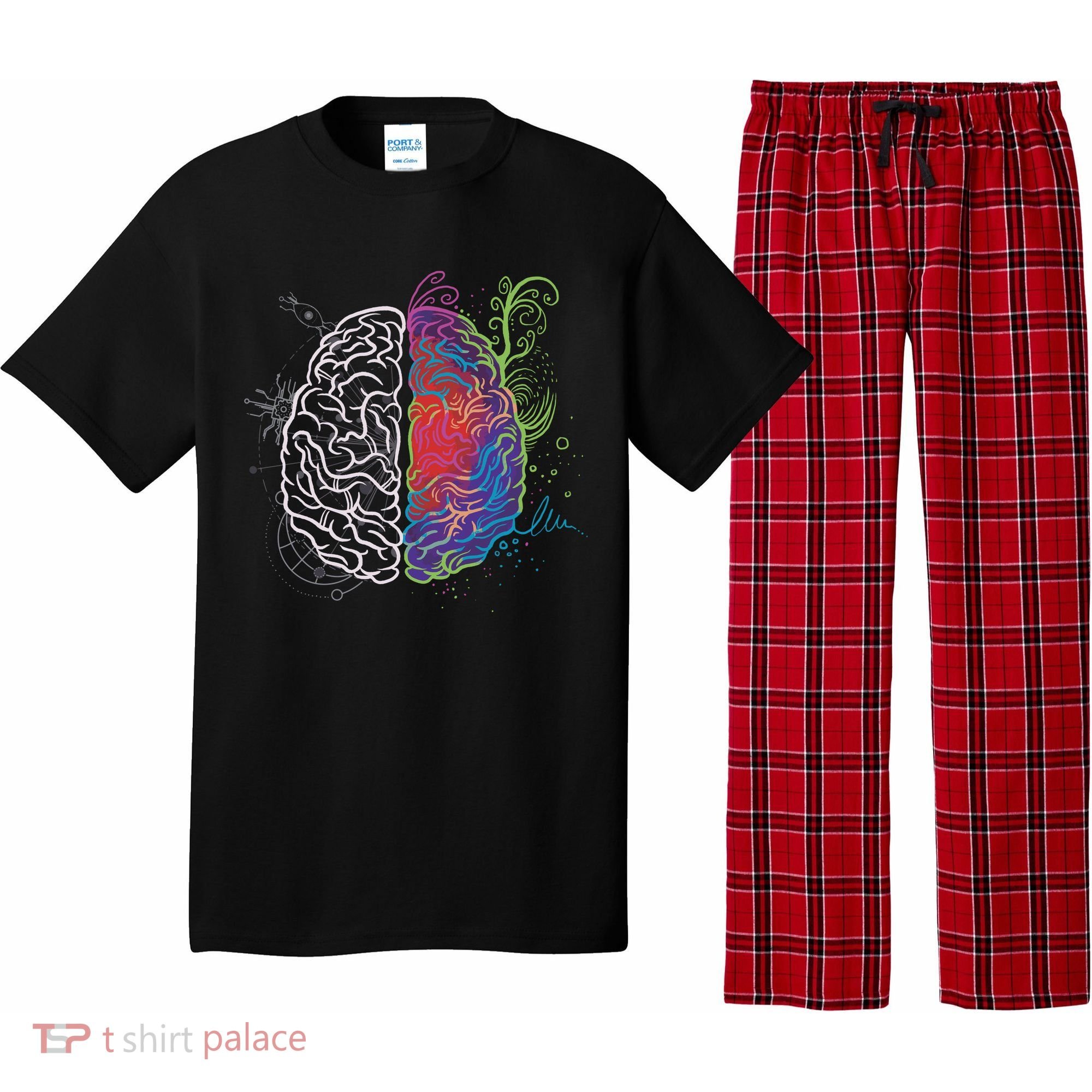 Artistic And Logical Brain Pajama Set