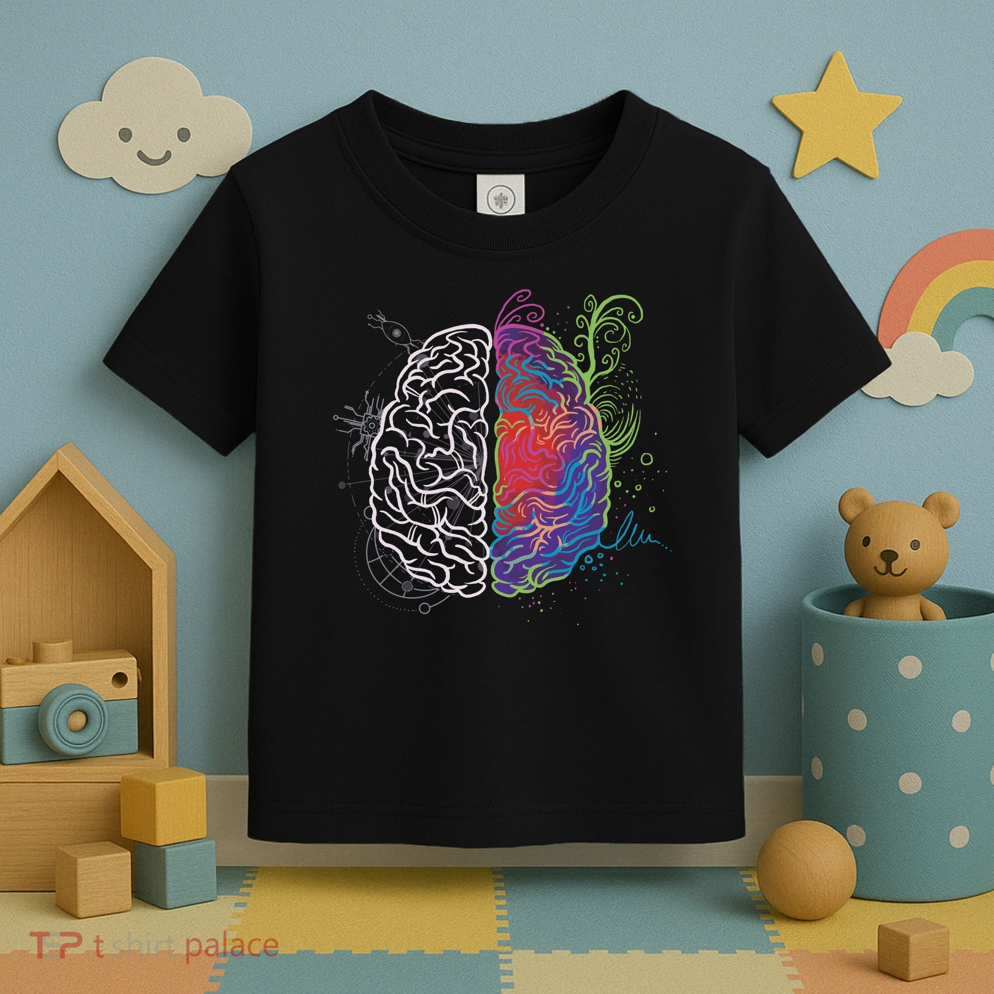Artistic And Logical Brain Toddler T-Shirt
