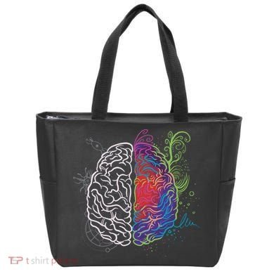 Artistic And Logical Brain Tote Bag