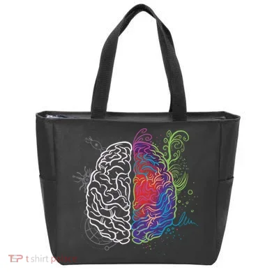 Artistic And Logical Brain Tote Bag