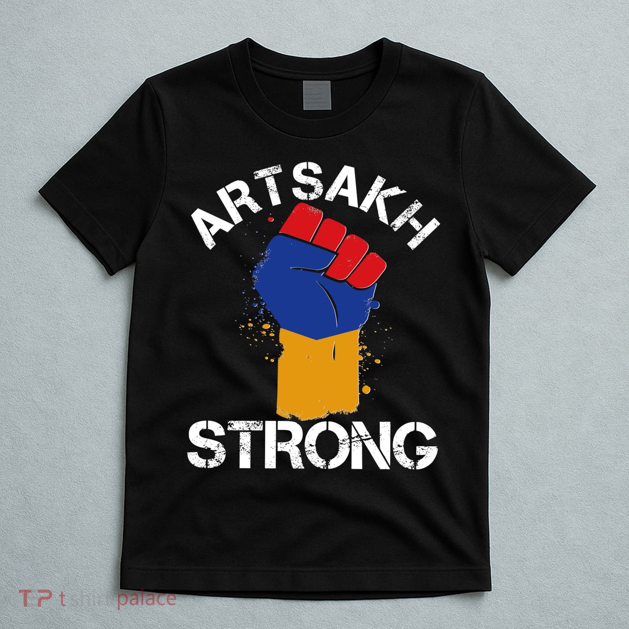 Artsakh Strong Armenian Flag Colors Protest Fist T-Shirt