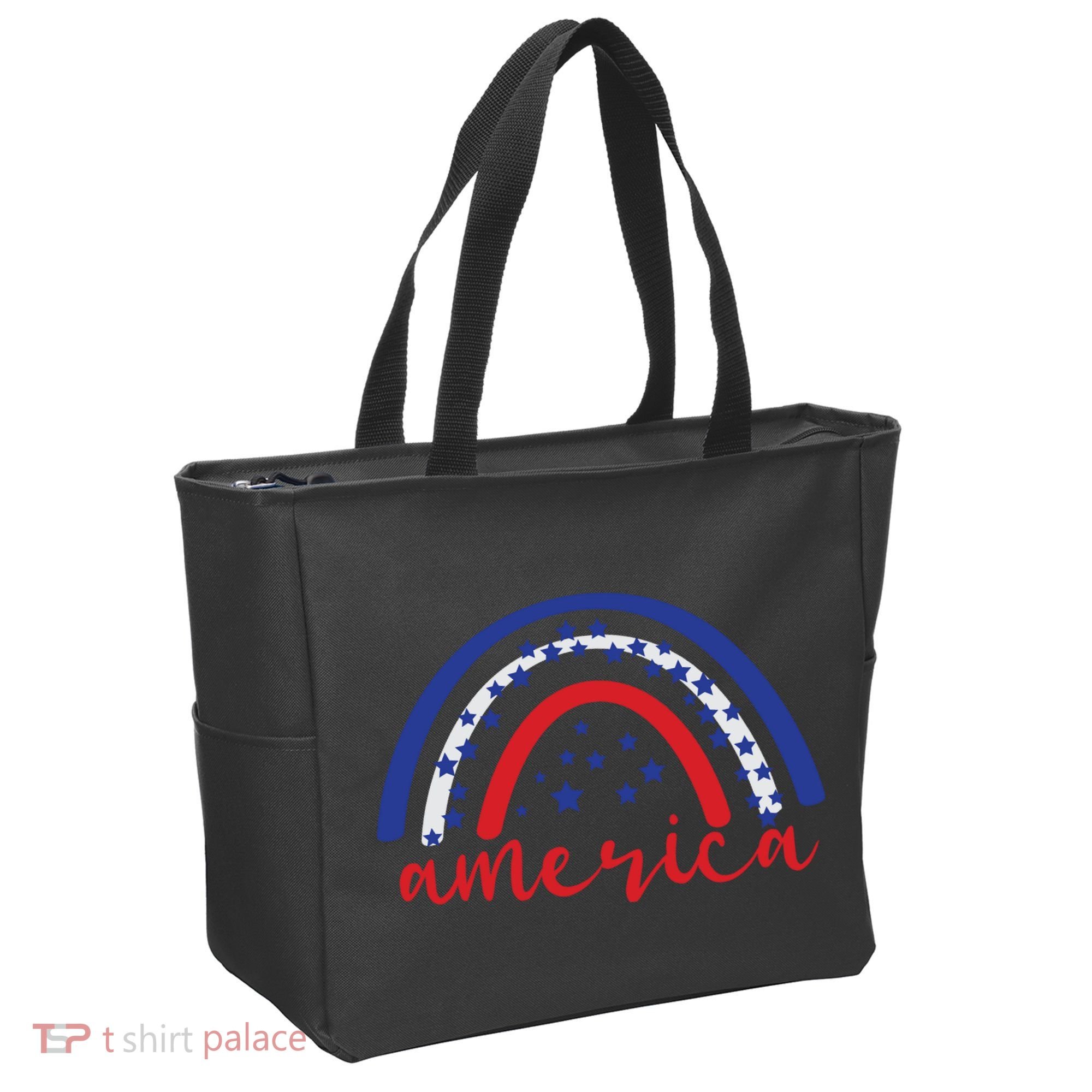 America Rainbow USA Tote Bag
