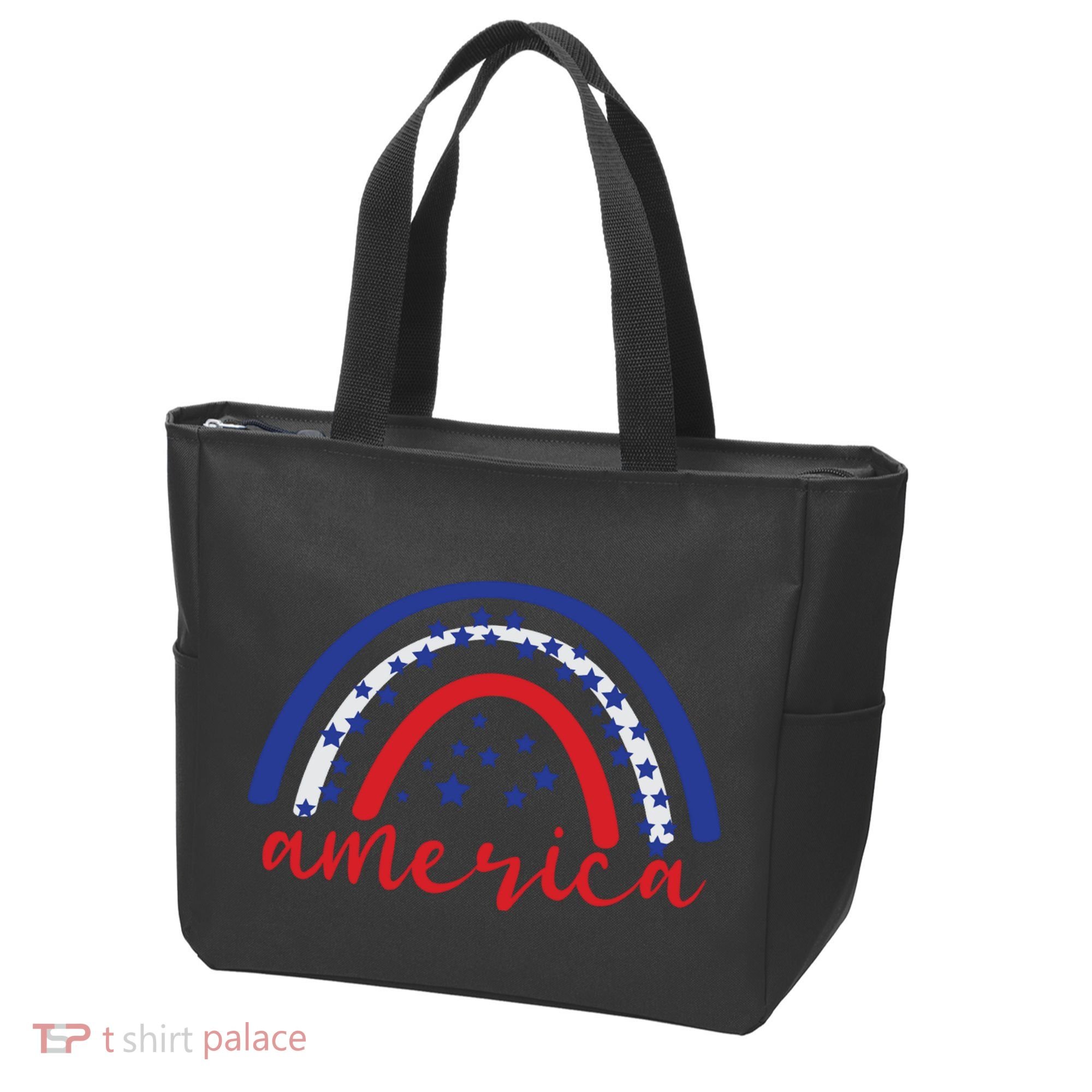 America Rainbow USA Tote Bag