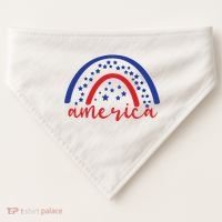America Rainbow USA USA-Made Doggie Bandana thumb 0