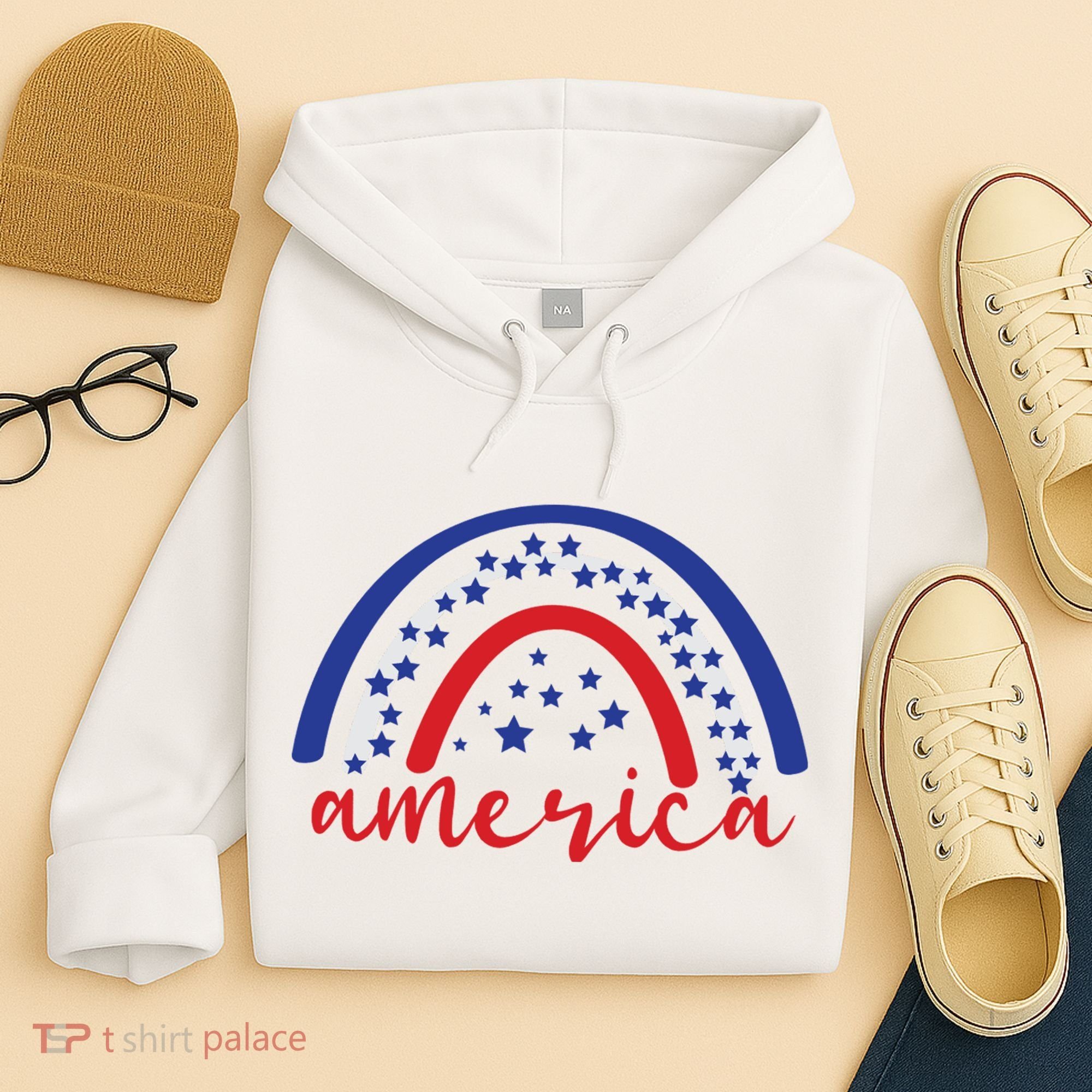 America Rainbow USA Hoodie