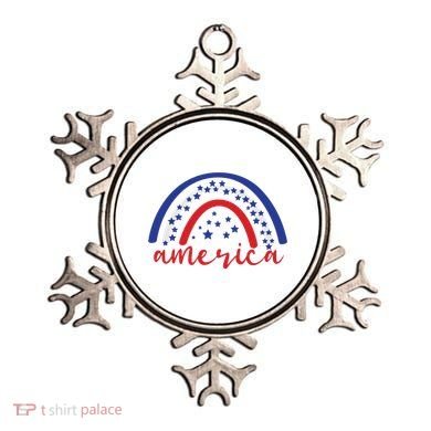 America Rainbow USA Ornament