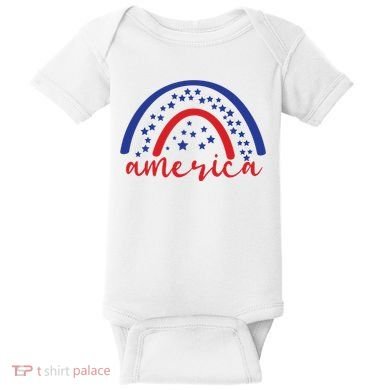 America Rainbow USA Baby Bodysuit