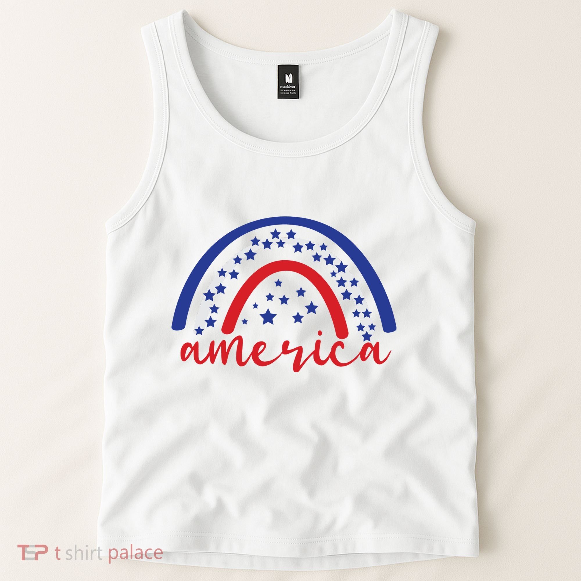 America Rainbow USA Tank Top