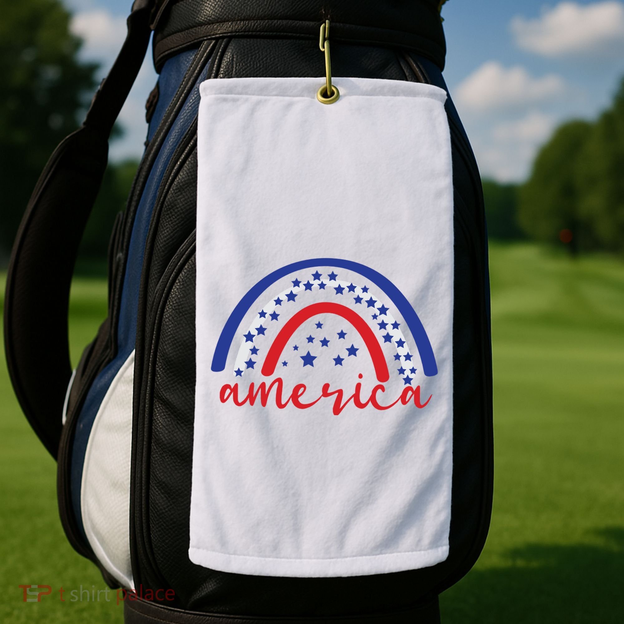 America Rainbow USA Golf Towel