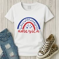 America Rainbow USA Women's T-Shirt thumb 3