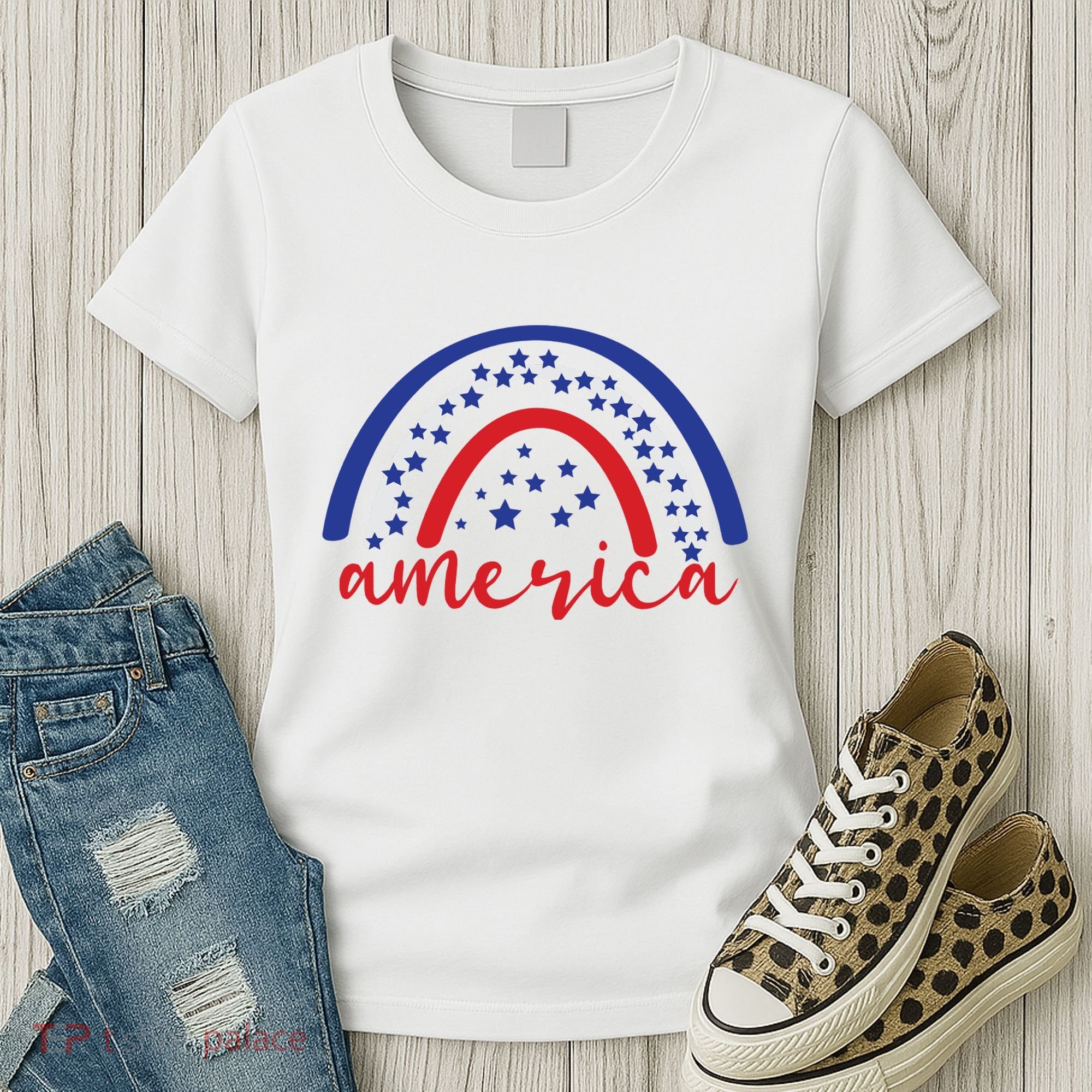 America Rainbow USA Women's T-Shirt